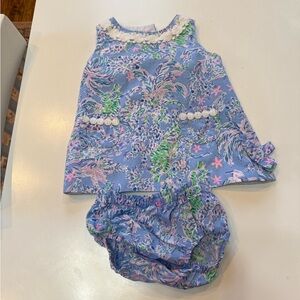 Lilly Pulitzer Blue and Pink Baby Set